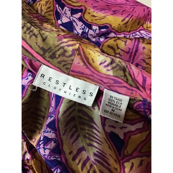 Vintage 80’s Restless Clothiers Silk Longline, Jacket, Blazer, size M - Picture 6 of 7